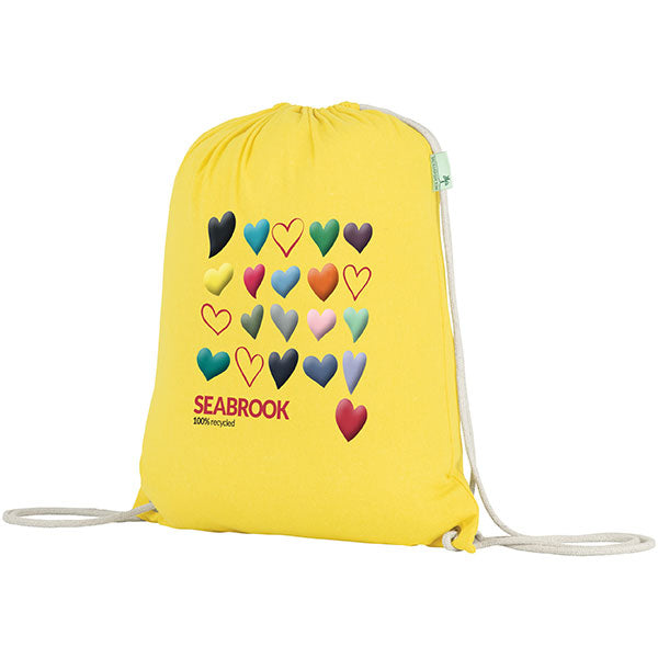 Seabrook 5oz Recycled Cotton Drawstring Bag
