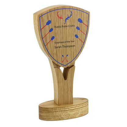 Solid Oak Trophy Award