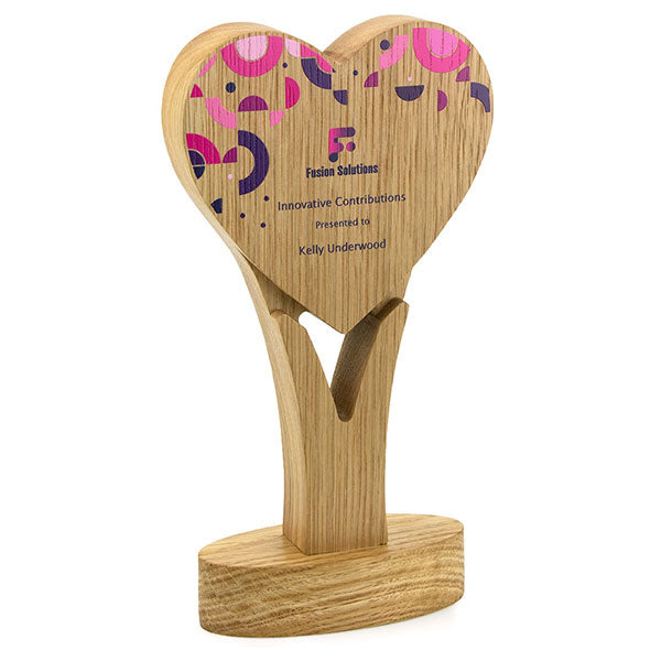 Solid Oak Trophy Award