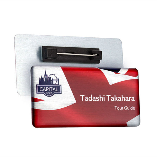 Domed Metal Name Badge
