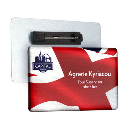 Domed Metal Name Badge