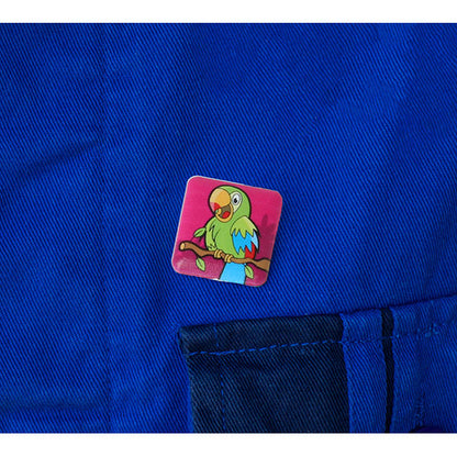 25mm Square Recycled Button Badge