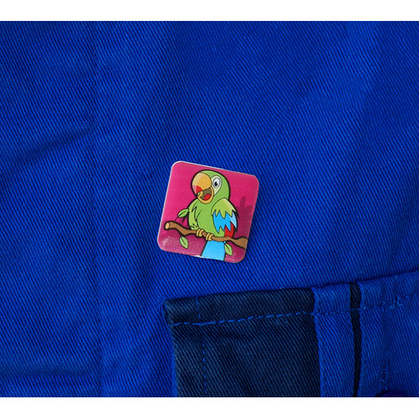 25mm Square Recycled Button Badge