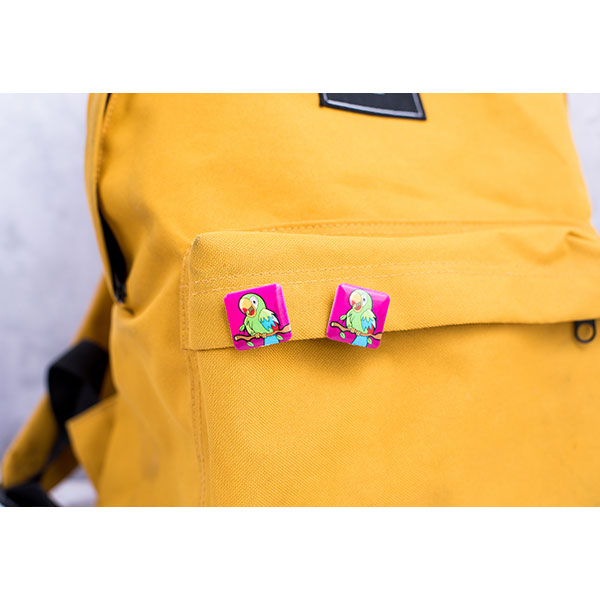 25mm Square Recycled Button Badge