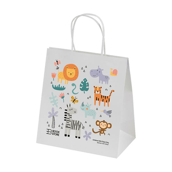 Ashdown Mini White Kraft Paper Gift Bag