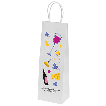 Ashdown Bottle White Kraft Paper Gift Bag
