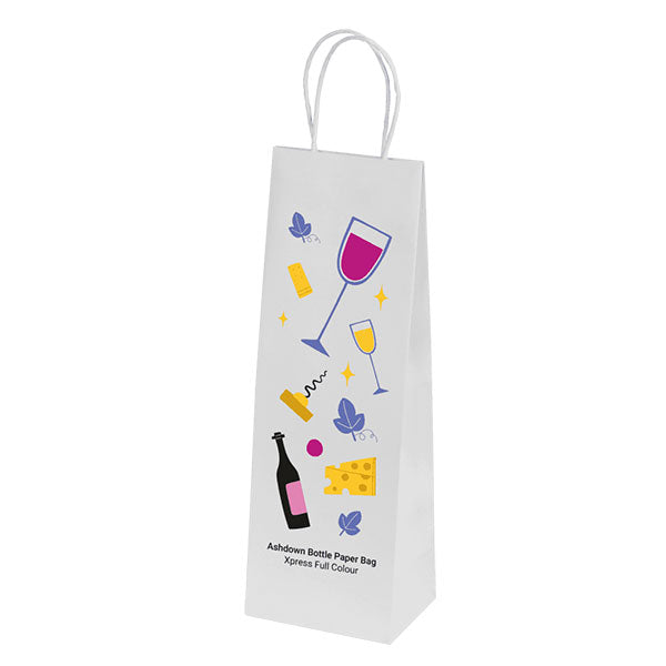 Ashdown Bottle White Kraft Paper Gift Bag