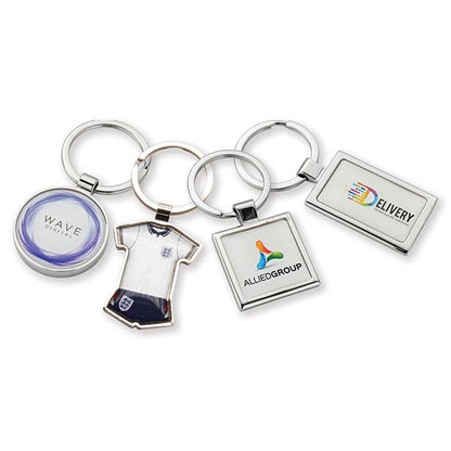 Domed Metal Key Ring
